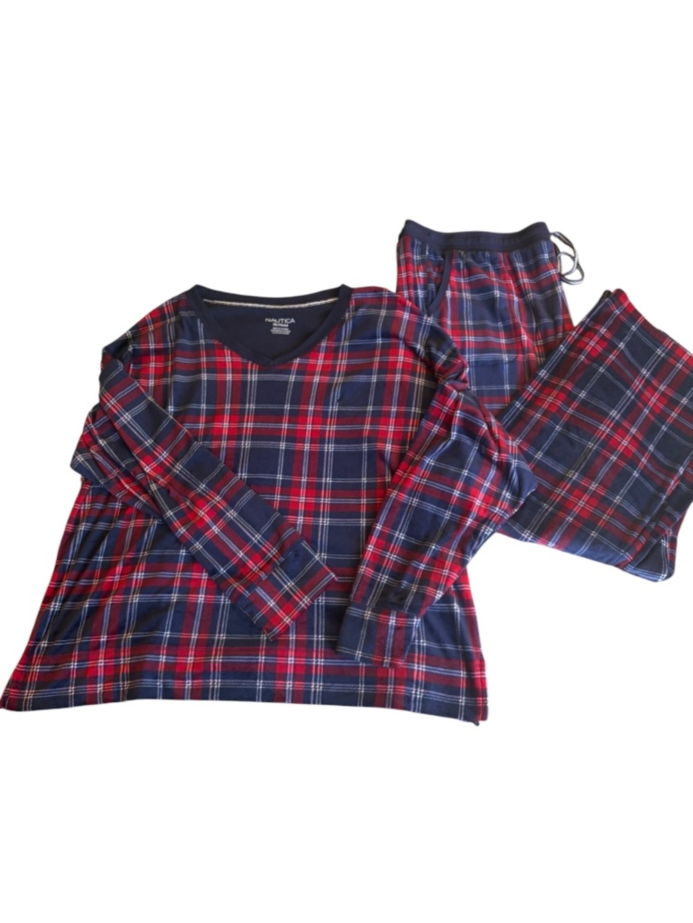 Nautica 2 pc XXL Women's Plaid Fleece Sleepwear Set